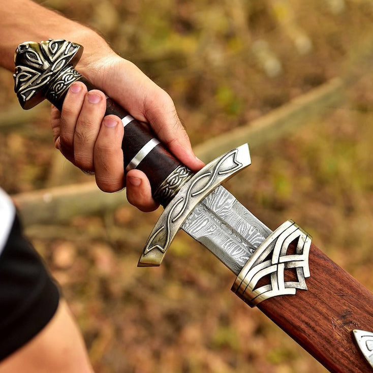 Premium Handmade Damascus Steel Sword | Nordic Warrior Sword | Northmen Viking Blade