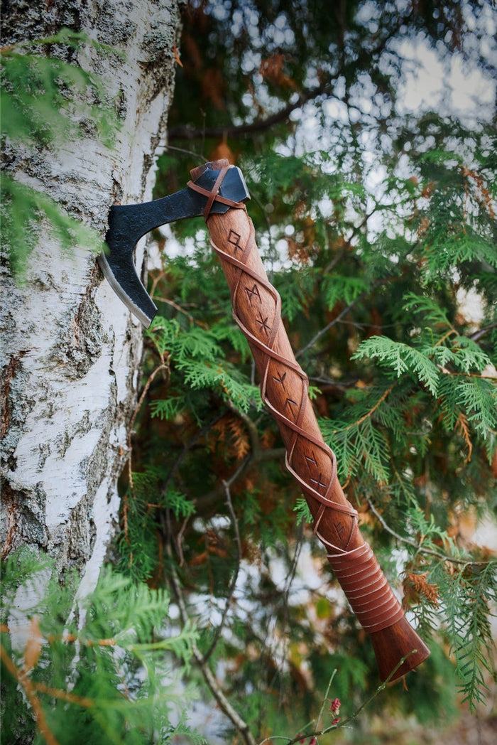 Engraved Ragnar Axe, Viking Axe
