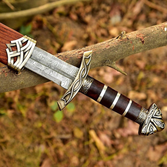 Premium Handmade Damascus Steel Sword | Nordic Warrior Sword | Northmen Viking Blade