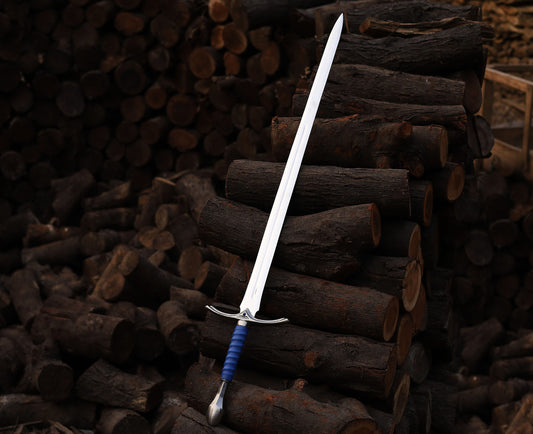 Handmade Glamdring Sword of Gandalf with Cover Lord of The Rings (LOTR) Replica Sword (Blue)