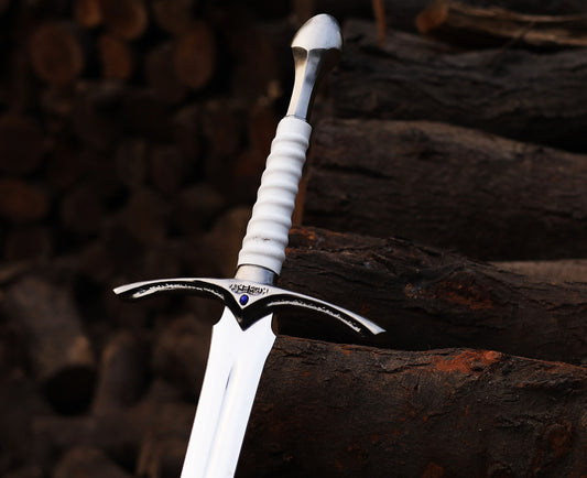 Handmade Glamdring Sword of Gandalf with Cover Lord of The Rings (LOTR) Replica Sword (White)
