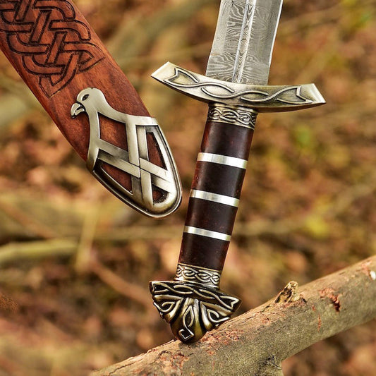 Premium Handmade Damascus Steel Sword | Nordic Warrior Sword | Northmen Viking Blade