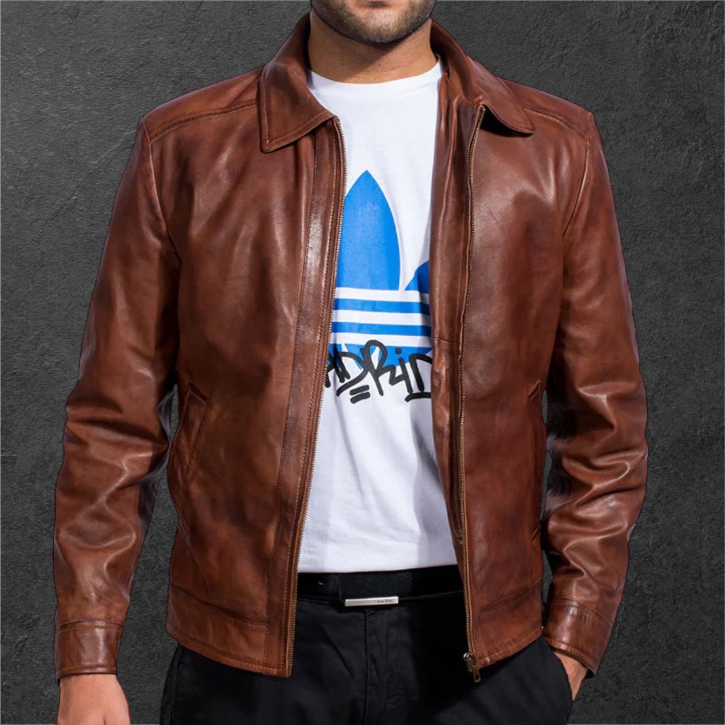 INFERNO BROWN LEATHER JACKET