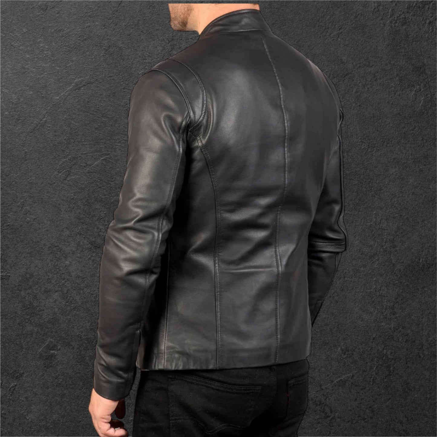 IONIC BLACK LEATHER JACKET
