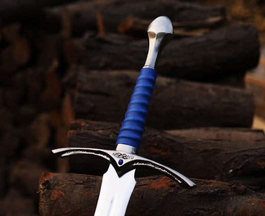Handmade Glamdring Sword of Gandalf with Cover Lord of The Rings (LOTR) Replica Sword (Blue)
