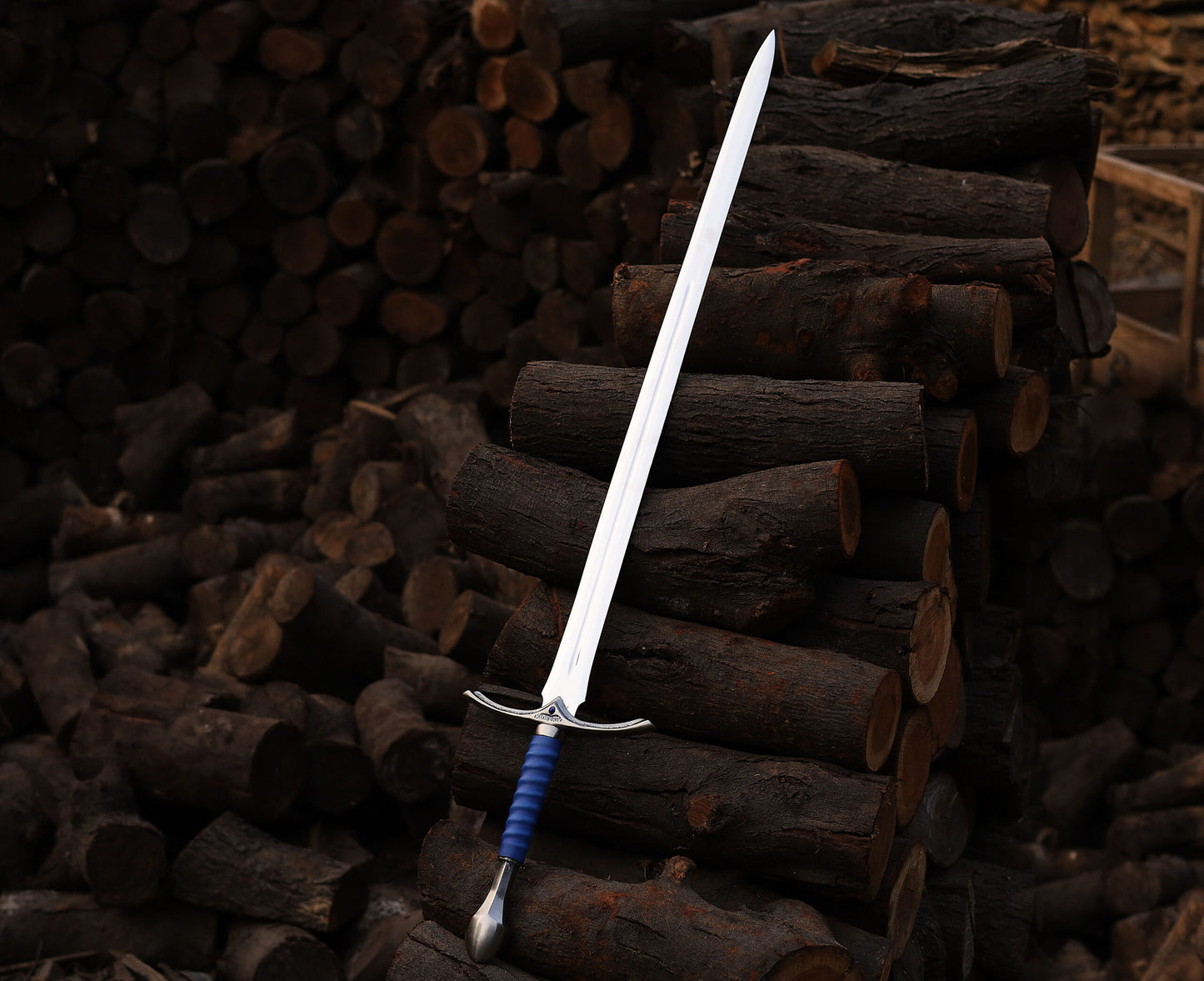 Handmade Glamdring Sword of Gandalf with Cover Lord of The Rings (LOTR) Replica Sword (Blue)