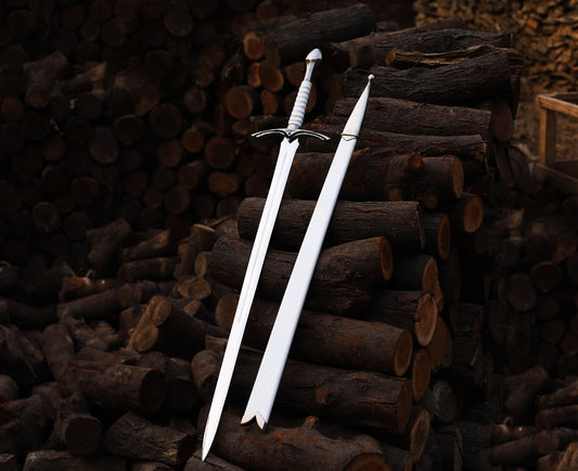 Handmade Glamdring Sword of Gandalf with Cover Lord of The Rings (LOTR) Replica Sword (White)
